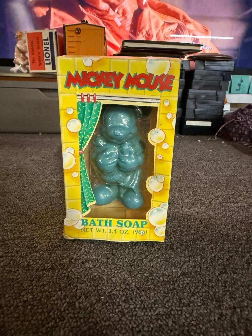 Vintage 1990 Walt Disney Company Mickey Mouse Sculptured Bath Soap in Box WD 758